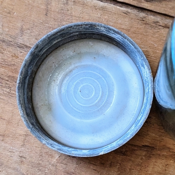 Antique 1913 Ball Perfect Aqua Mason Jar W Metal Lid #10 - Picture 8 of 9